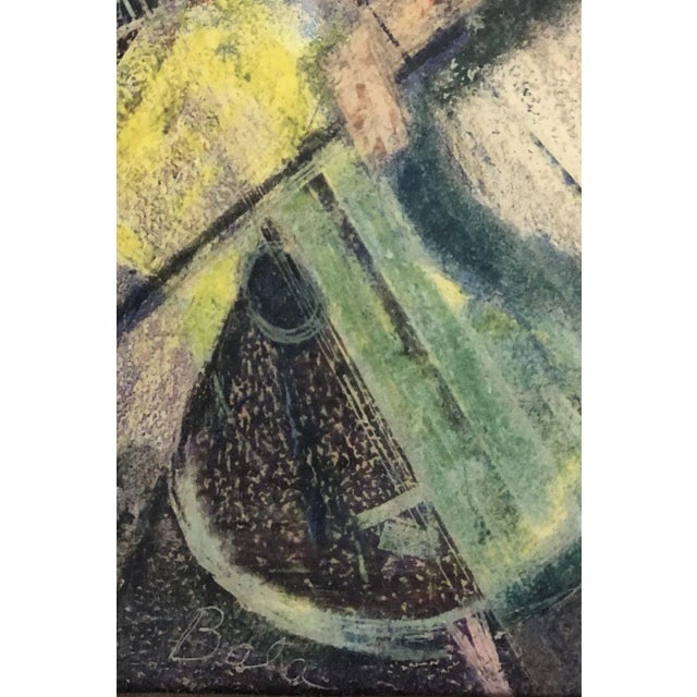 Vintage Wood Framed Pastel Print by Artist Bala - 4