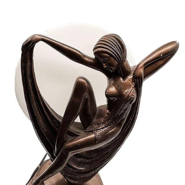 1990s Art Deco Style Flapper Lamp by Crosa for Widdop Bingham & Co LTD - 10