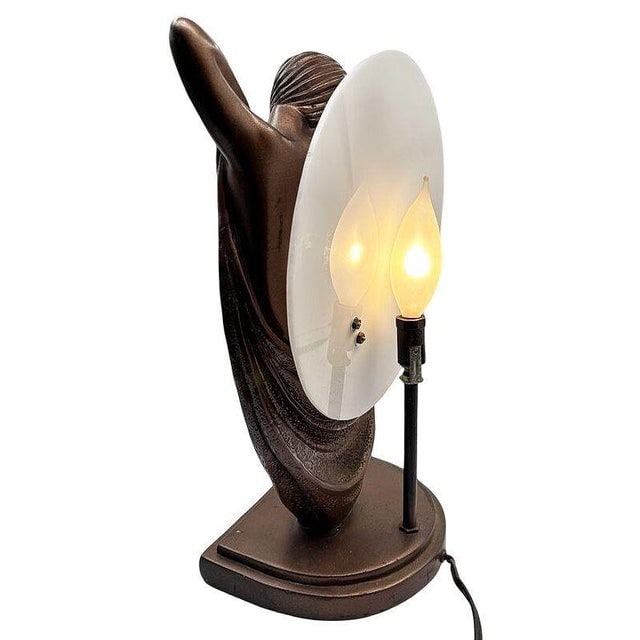1990s Art Deco Style Flapper Lamp by Crosa for Widdop Bingham & Co LTD - 6