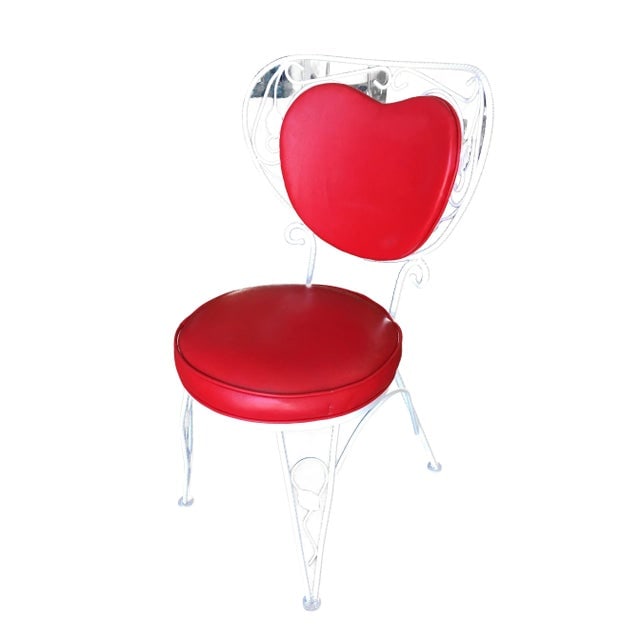 Custom Made Mid-Century Iron & Steel Rebar Heart Patio Lounge Chair, Set of Four - 2