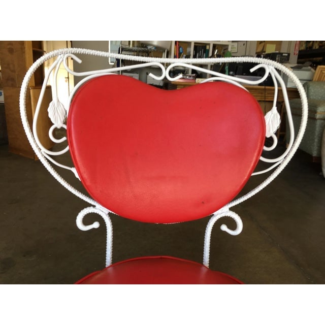 Custom Made Mid-Century Iron & Steel Rebar Heart Patio Lounge Chair, Set of Four - 8