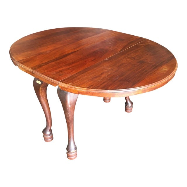 1930s Antique Drop Leaf French Country Mahogany Table (1 of 6)