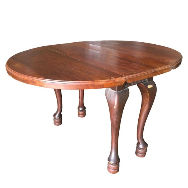1930s Antique Drop Leaf French Country Mahogany Table - 3
