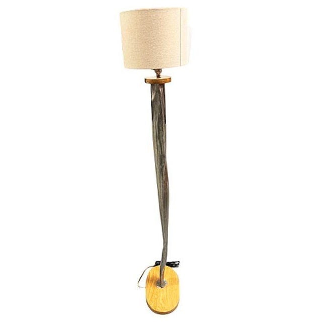 1990s Postmodern Brushed Steel Female Leg Marilyn Monroe Floor Lamp W/ Shade - 2