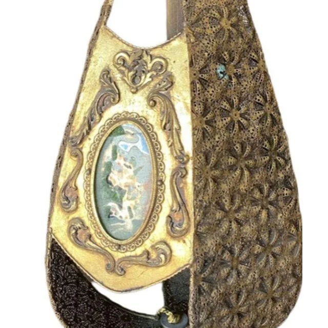 Hollywood Regency Jewel Prisms Filigree Pendant Light, Circa 1950 - 10
