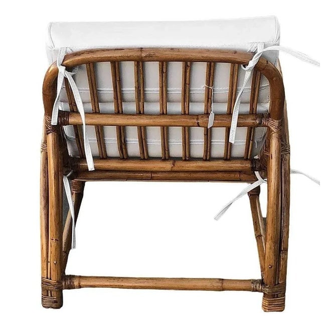 Restored Two-Strand "Half Moon" Rattan Cup Seat Chaise Lounge - 5