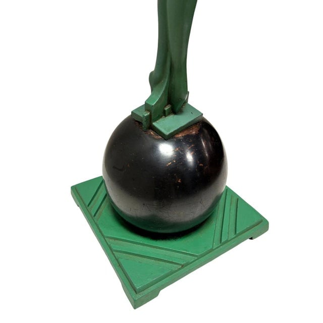1920s Frankart Standing on Ball Art Deco Sculptural Smoke Stand Model T330 - 9