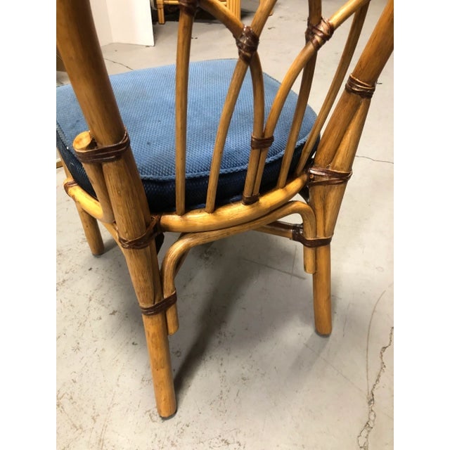 Restored Rattan Dining Chairs With Cathedral Back - 2