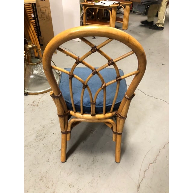Restored Rattan Dining Chairs With Cathedral Back - 3