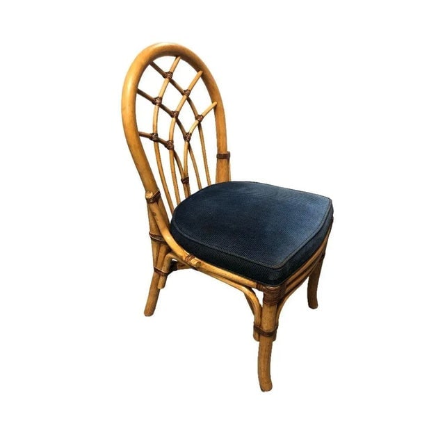 Restored Rattan Dining Chairs With Cathedral Back - 4