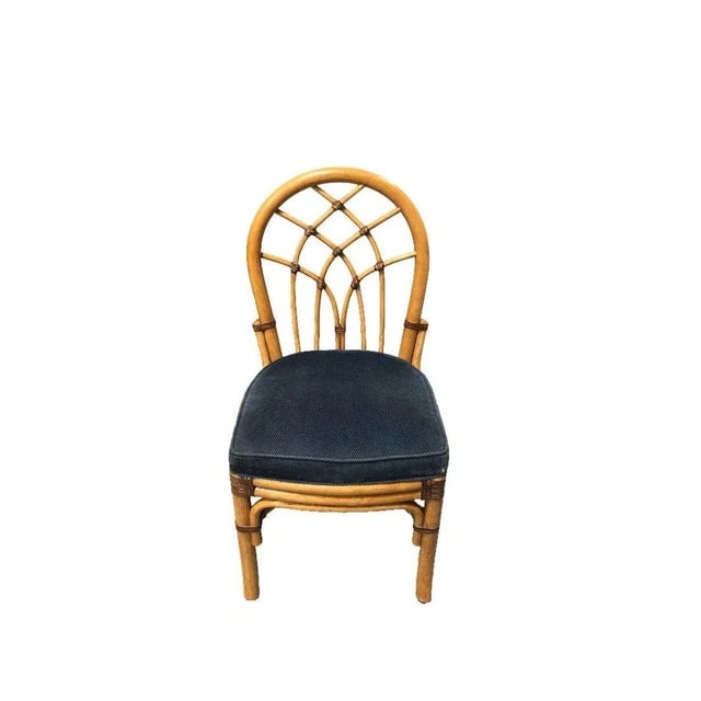 Restored Rattan Dining Chairs With Cathedral Back - 5