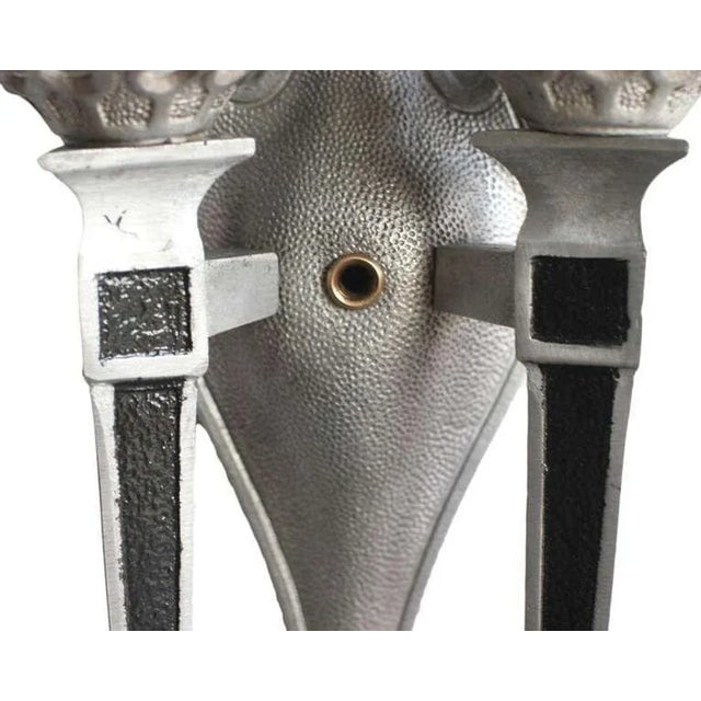 Geometric Art Deco Aluminum Wall Sconces - Set of 4 - 5