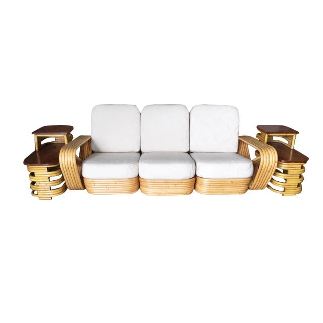 1930s Restored Vintage Paul Frankl Six-Strand Sectional Sofa Living-Room Set W/ Side Tables (1 of 11)