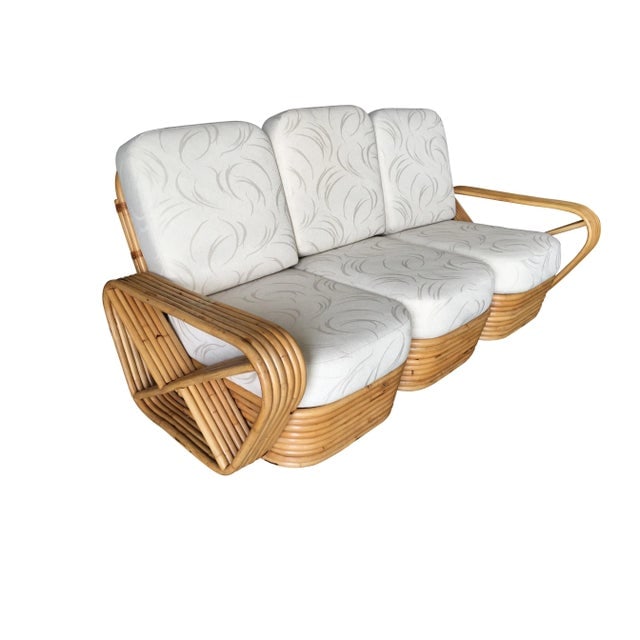 1930s Restored Vintage Paul Frankl Six-Strand Sectional Sofa Living-Room Set W/ Side Tables - 2