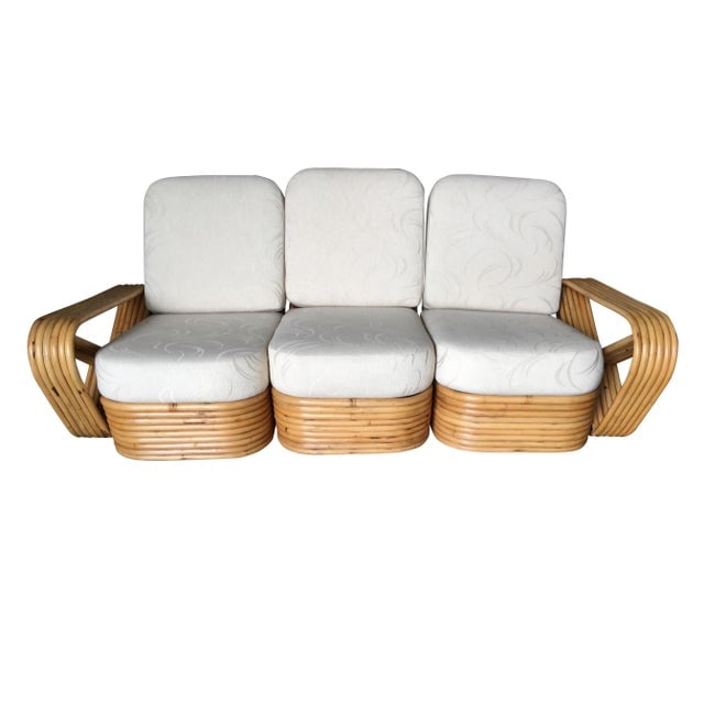 1930s Restored Vintage Paul Frankl Six-Strand Sectional Sofa Living-Room Set W/ Side Tables - 3