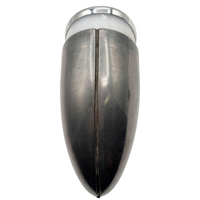 A Machine Age Streamline Brushed Aluminum Wall Sconce, 7 Available - 2