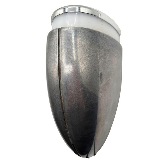 A Machine Age Streamline Brushed Aluminum Wall Sconce, 7 Available - 4