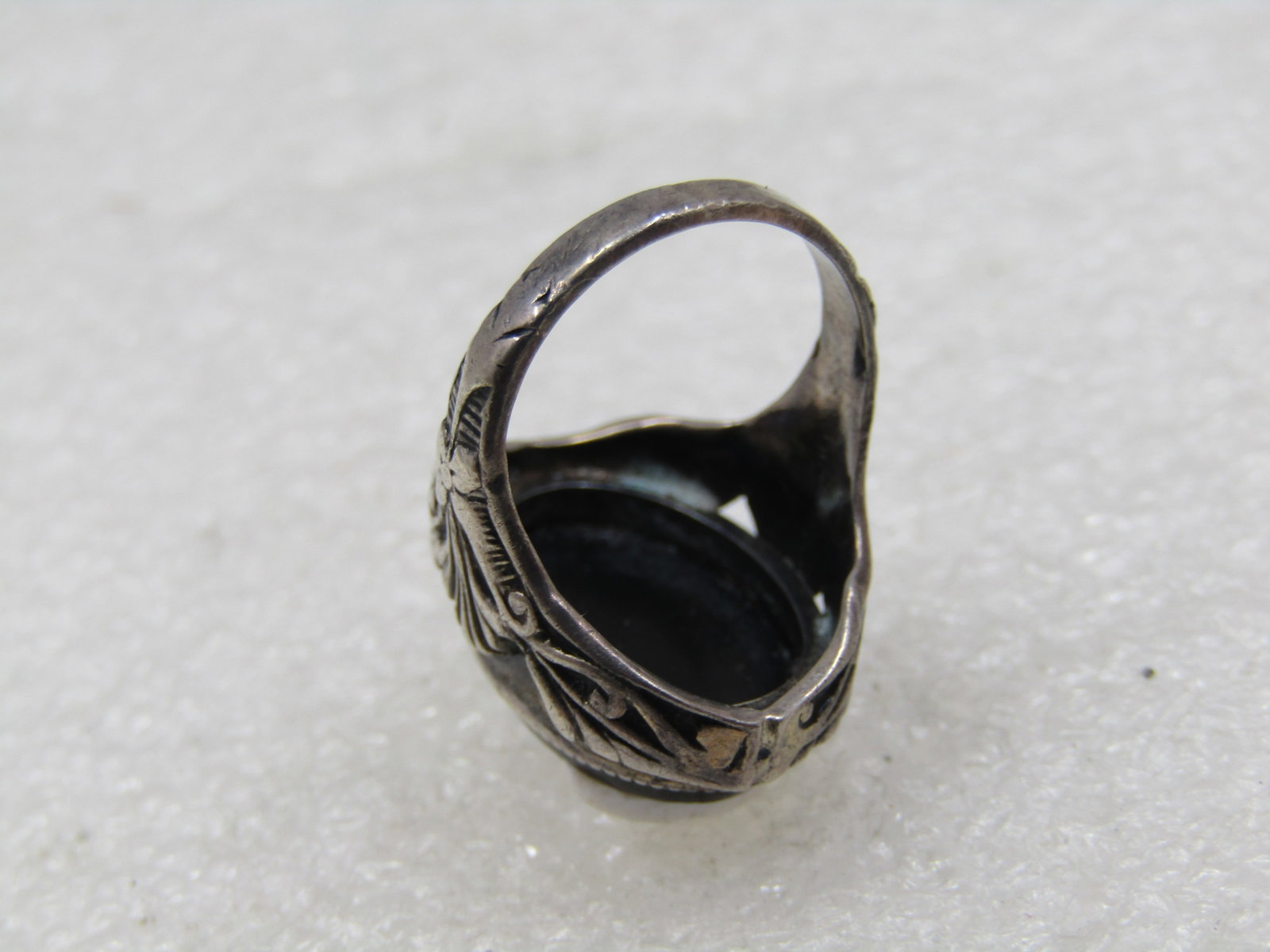 Vintage Sterling Cameo Ring, Sz. 3, Pre Mid Century - 5