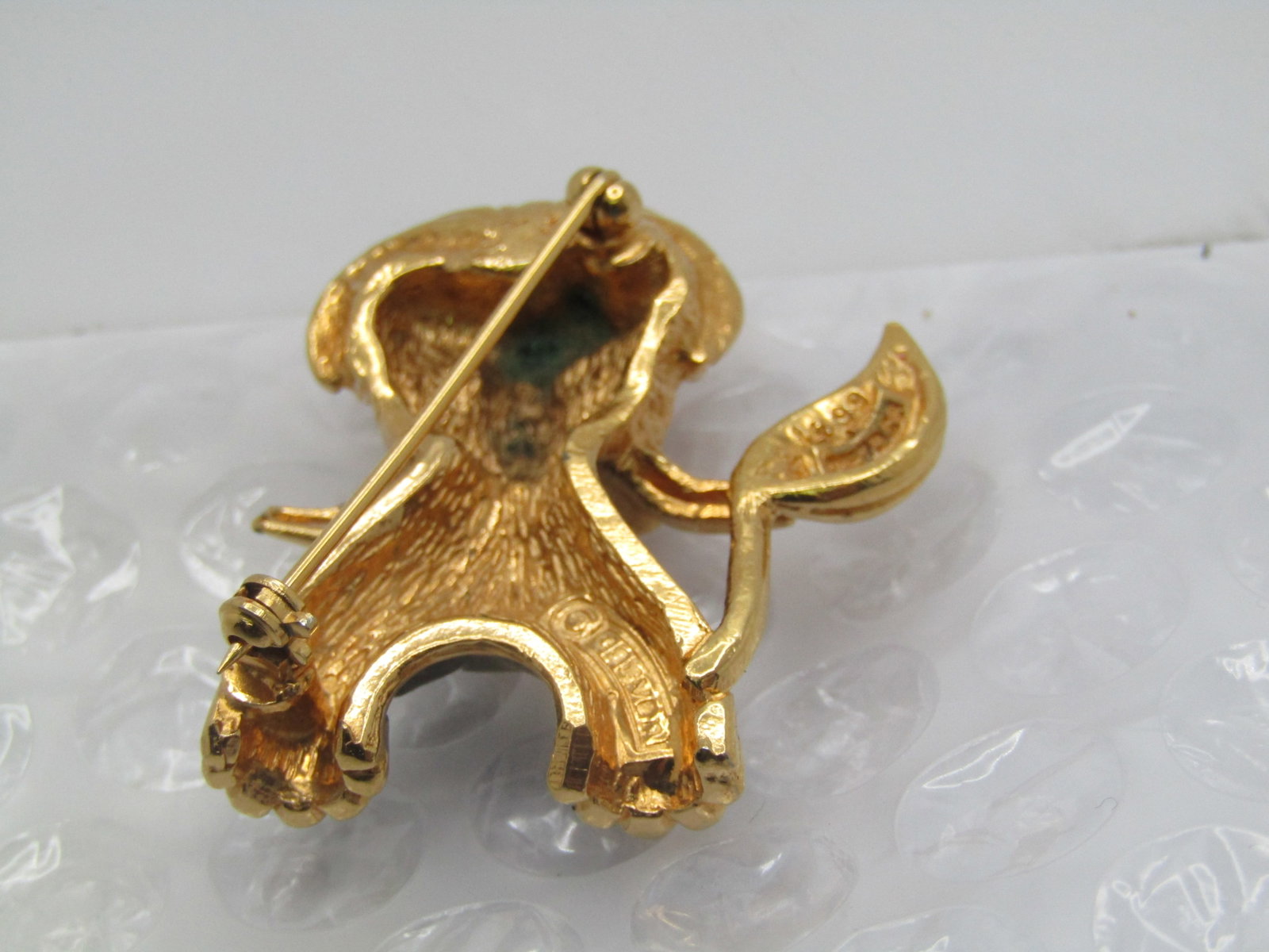 Vintage Enameled Dog Brooch signed Carven Depose, French, 1950's-1960's - 6