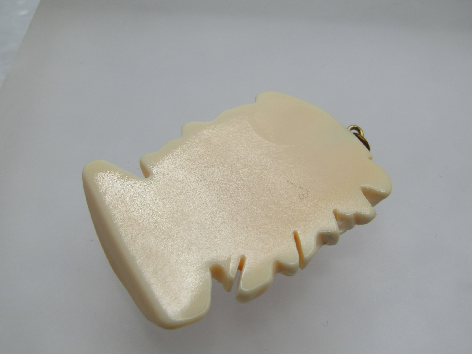 Vintage Glass Native American Chief Pendant, 1.75" - 5