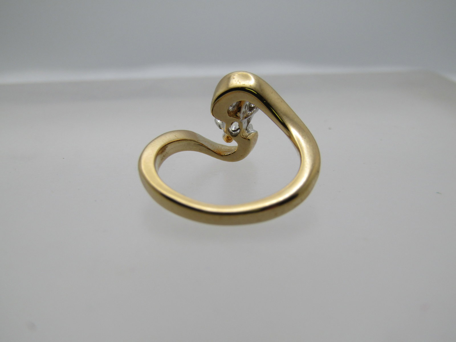 Vintage Fashion Marquise Bypass Ring, Sz. 5 - 4