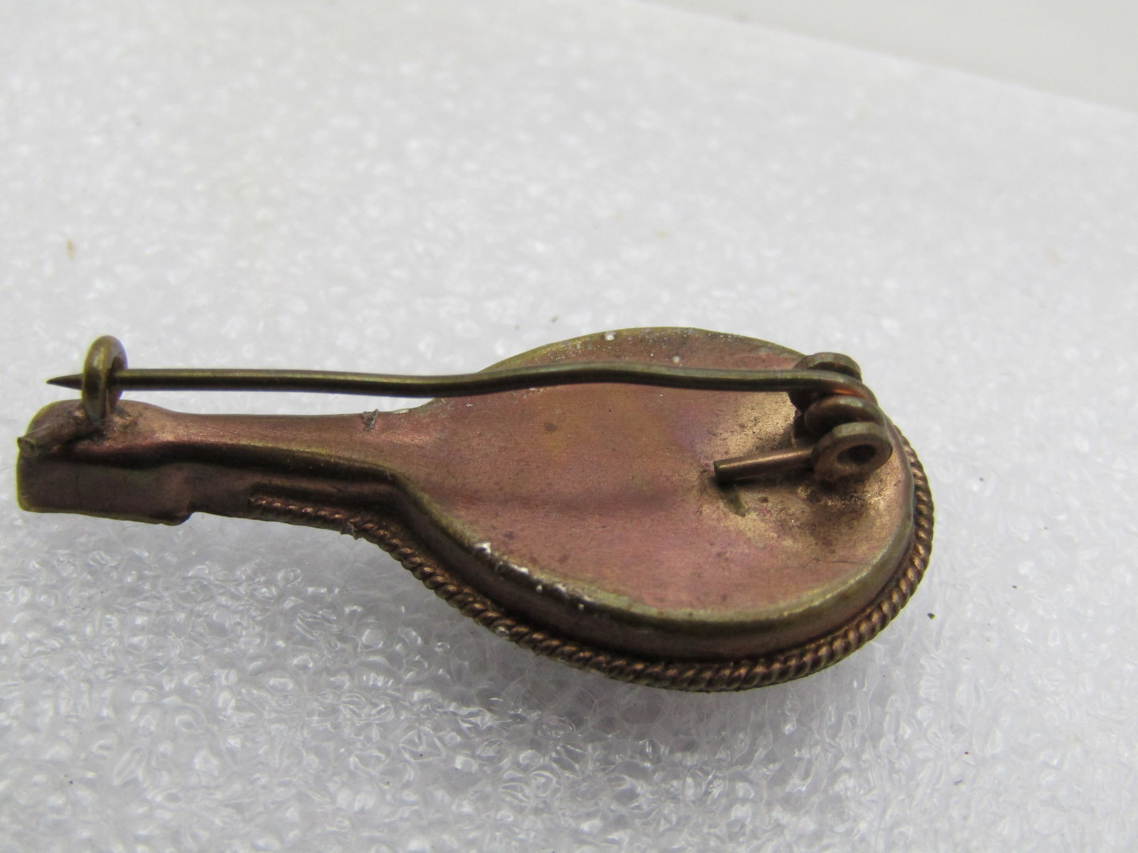 Vintage Micromosaic Lute Brooch, 1940's-1950's - 5
