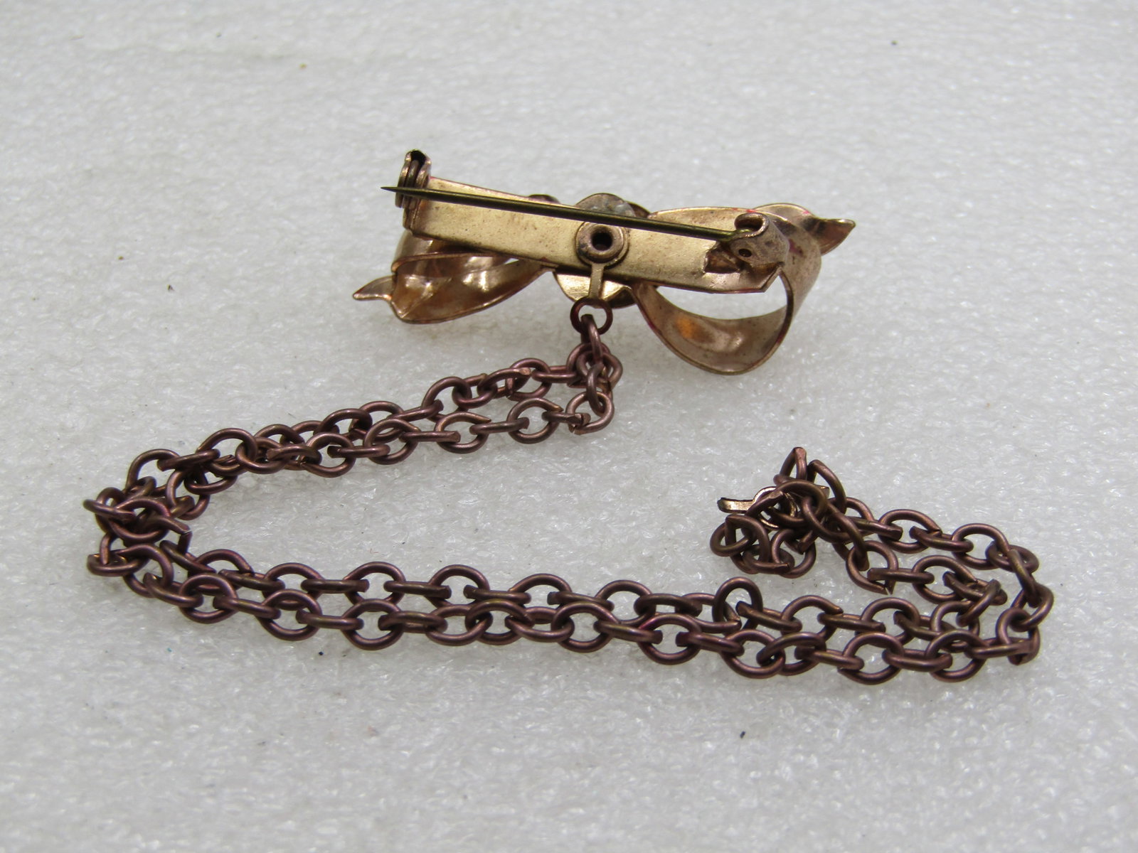 Vintage Rose Gold Bow with 6.5" Drop Chain - 6