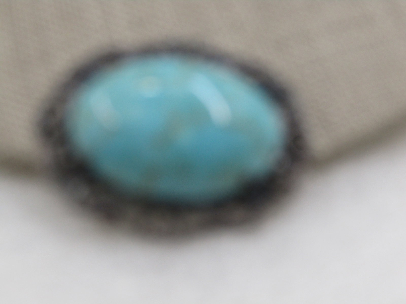 Vintage Sterling Turquoise Czech Glass Filigree Brooch, 1930's - 4