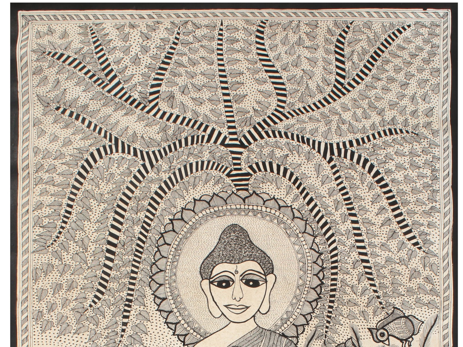 Gautama Buddha | Madhubani Painting - 2