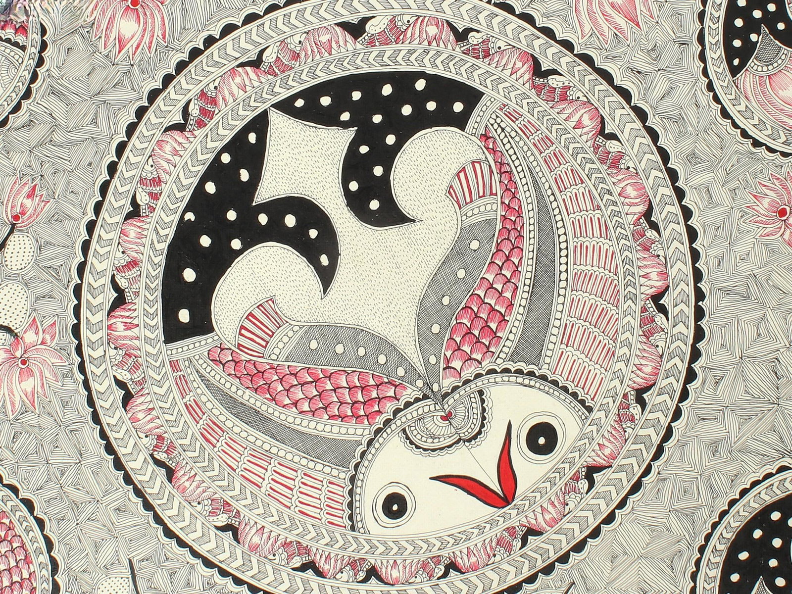 Designer Fish Art | Madhubani Painting - 2