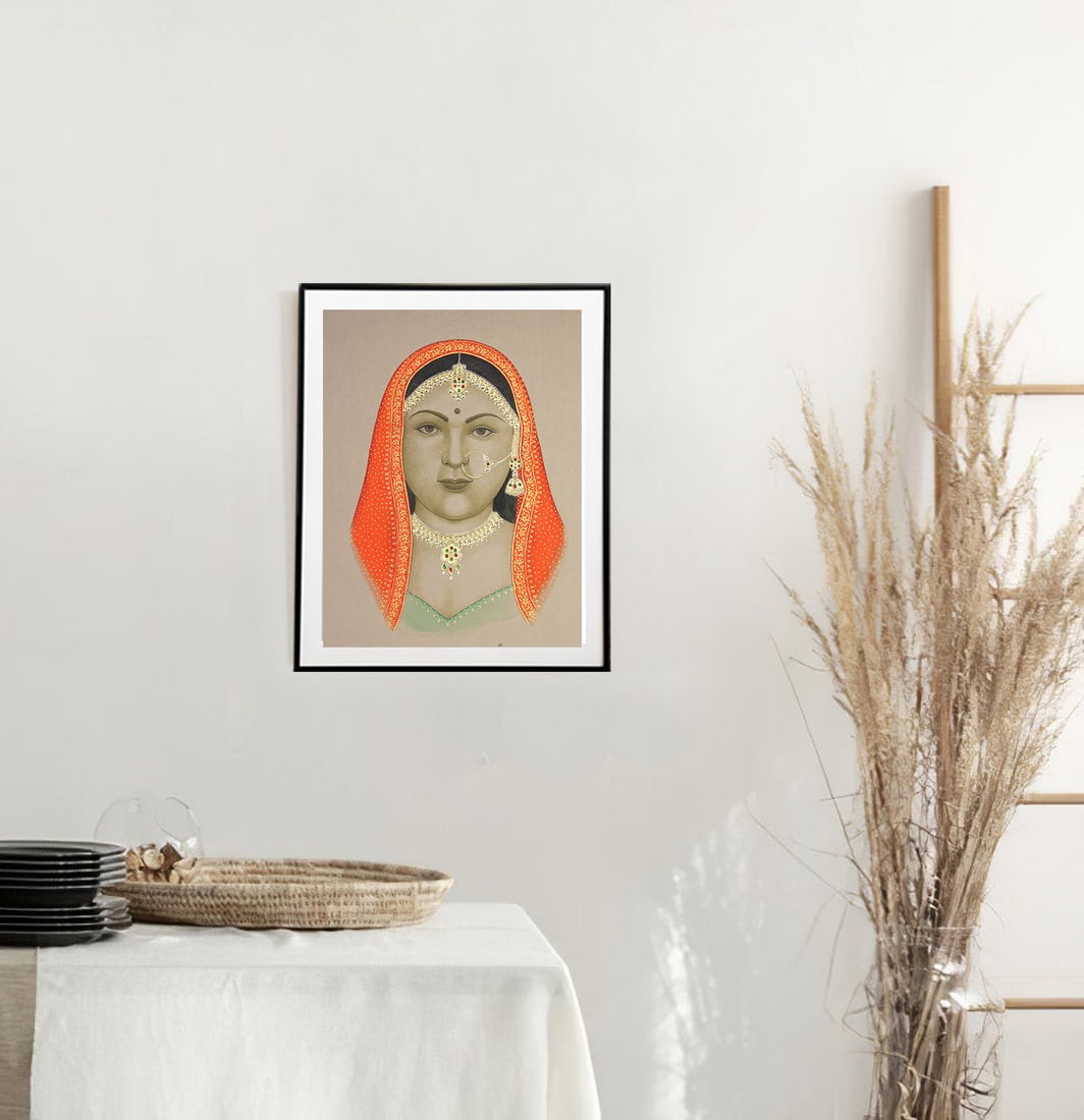 Portrait of a Bride - Watercolor Painting on Paper - 2