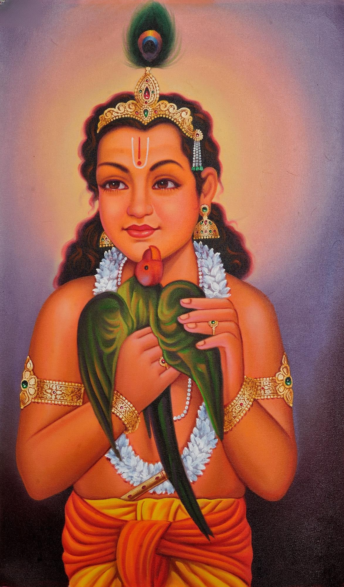 The Innocent Prankster: Title: The Innocent Prankster Description: Krishna Painting Reserve: $305.10 Shipping: Domestic: Shipping rates are determined by destination to anywhere within the contiguous U.S. International: Fore