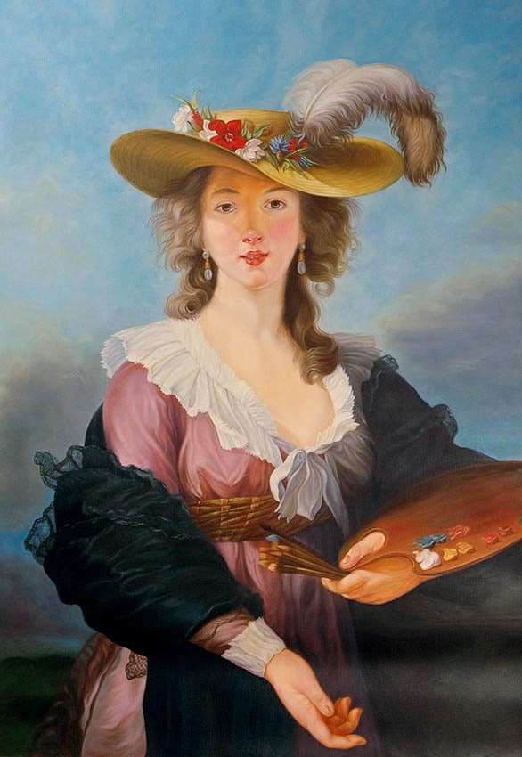 Self Portrait in a Straw Hat: Title: Self Portrait in a Straw Hat Description: Oil Paintings Reserve: $467.10 Shipping: Domestic: Shipping rates are determined by destination to anywhere within the contiguous U.S. International: