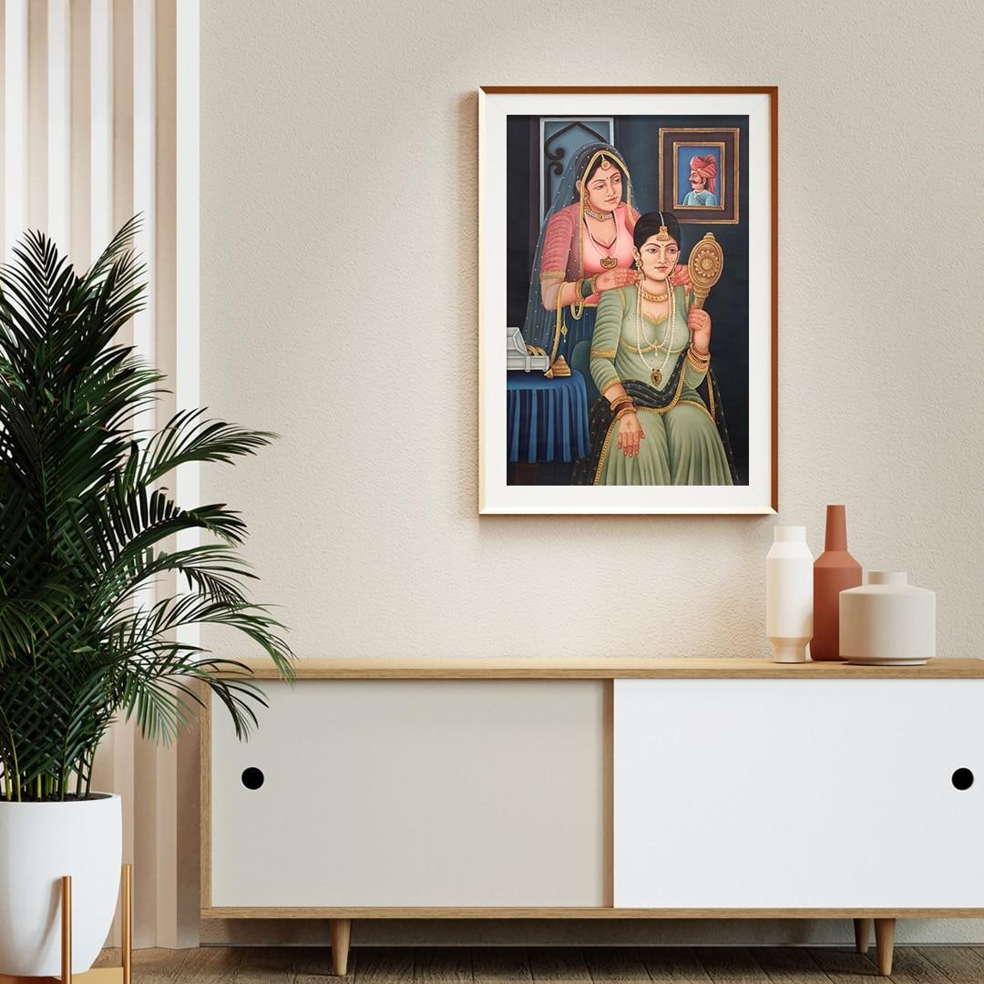 Shringara of the Princess Oil Painting on Canvas - 2