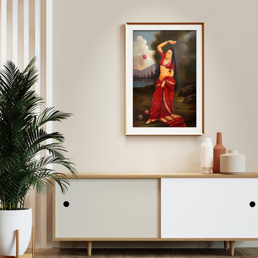 A Young Lady, Perhaps Menaka, Playing with Balls - 2