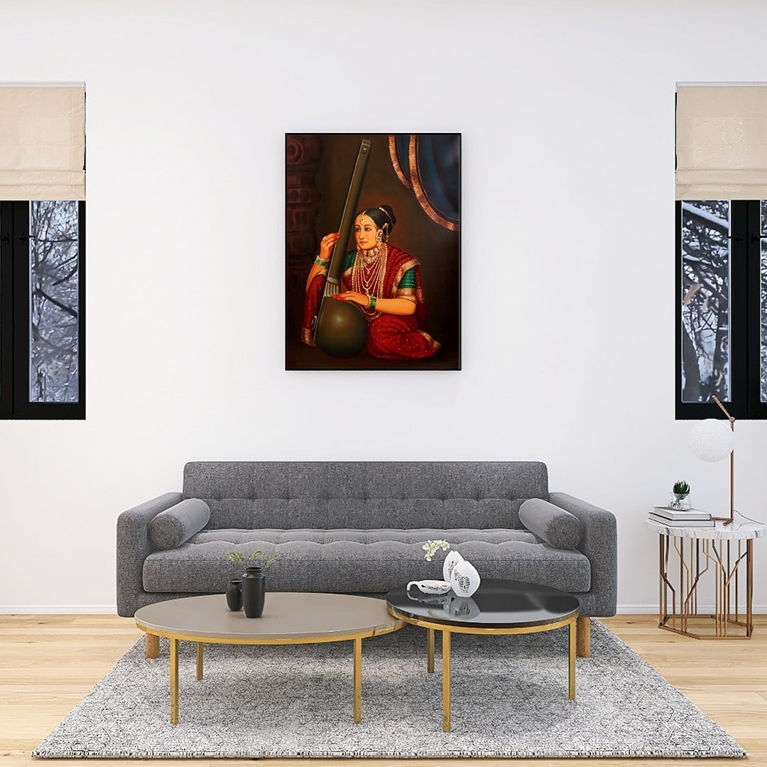 Rich Lady Playing a Tanapura - 2