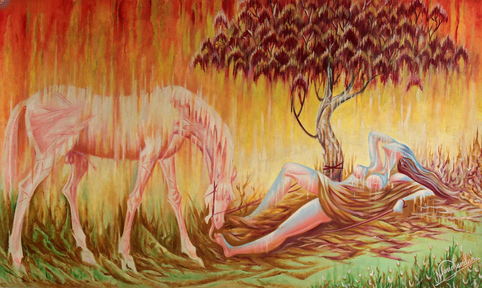 Lady with her Horse | Oil Painting on Canvas: Title: Lady with her Horse | Oil Painting on Canvas Description: Oil Paintings Reserve: $467.10 Shipping: Domestic: Shipping rates are determined by destination to anywhere within the contiguous U.S.