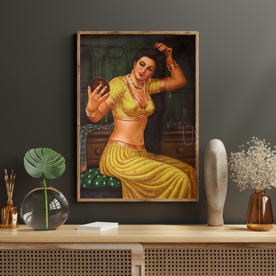 Lady Dressing Herself - 2