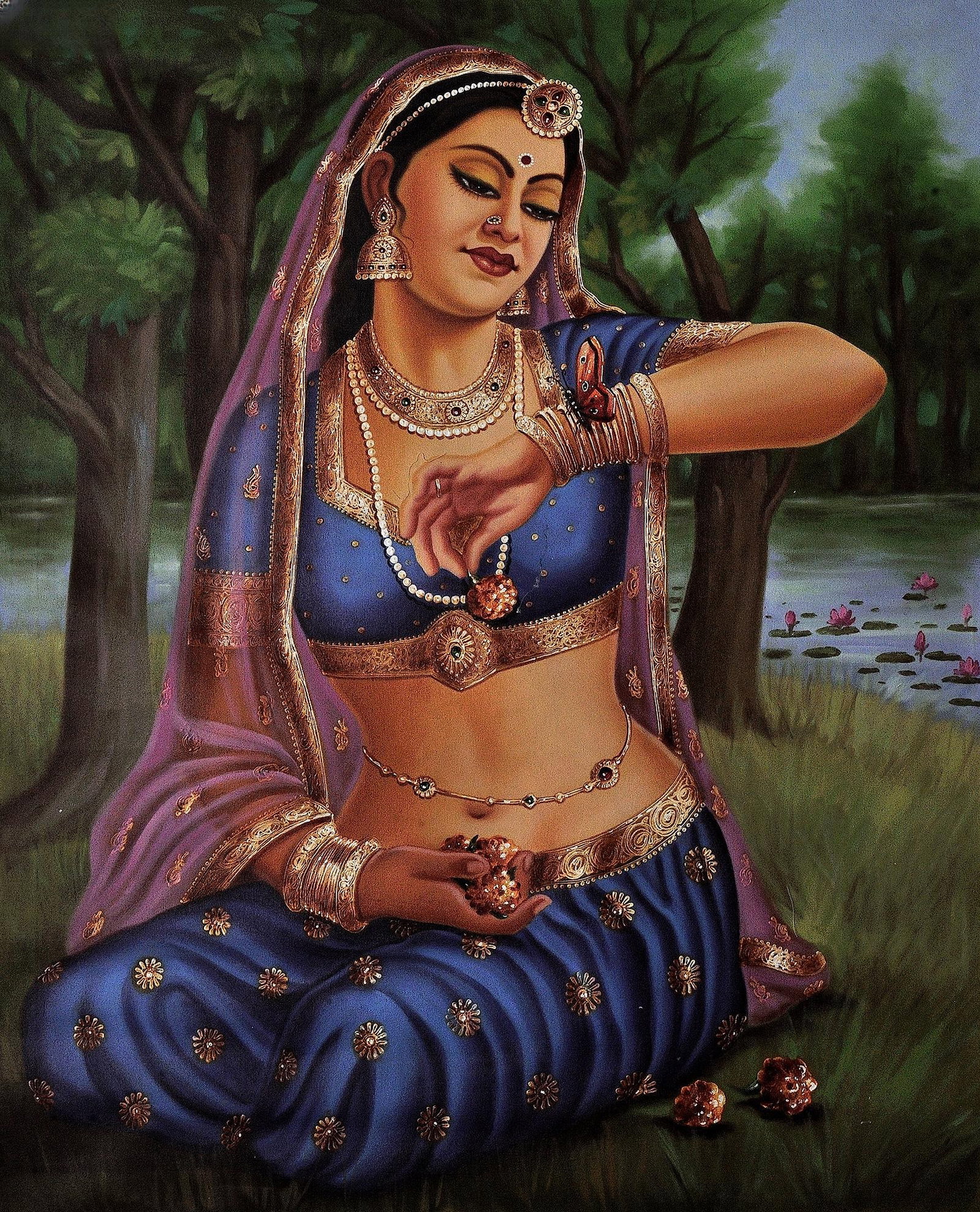 Lady with Butterfly: Title: Lady with Butterfly Description: Oil Paintings Reserve: $506.70 Shipping: Domestic: Shipping rates are determined by destination to anywhere within the contiguous U.S. International: Foreign sh