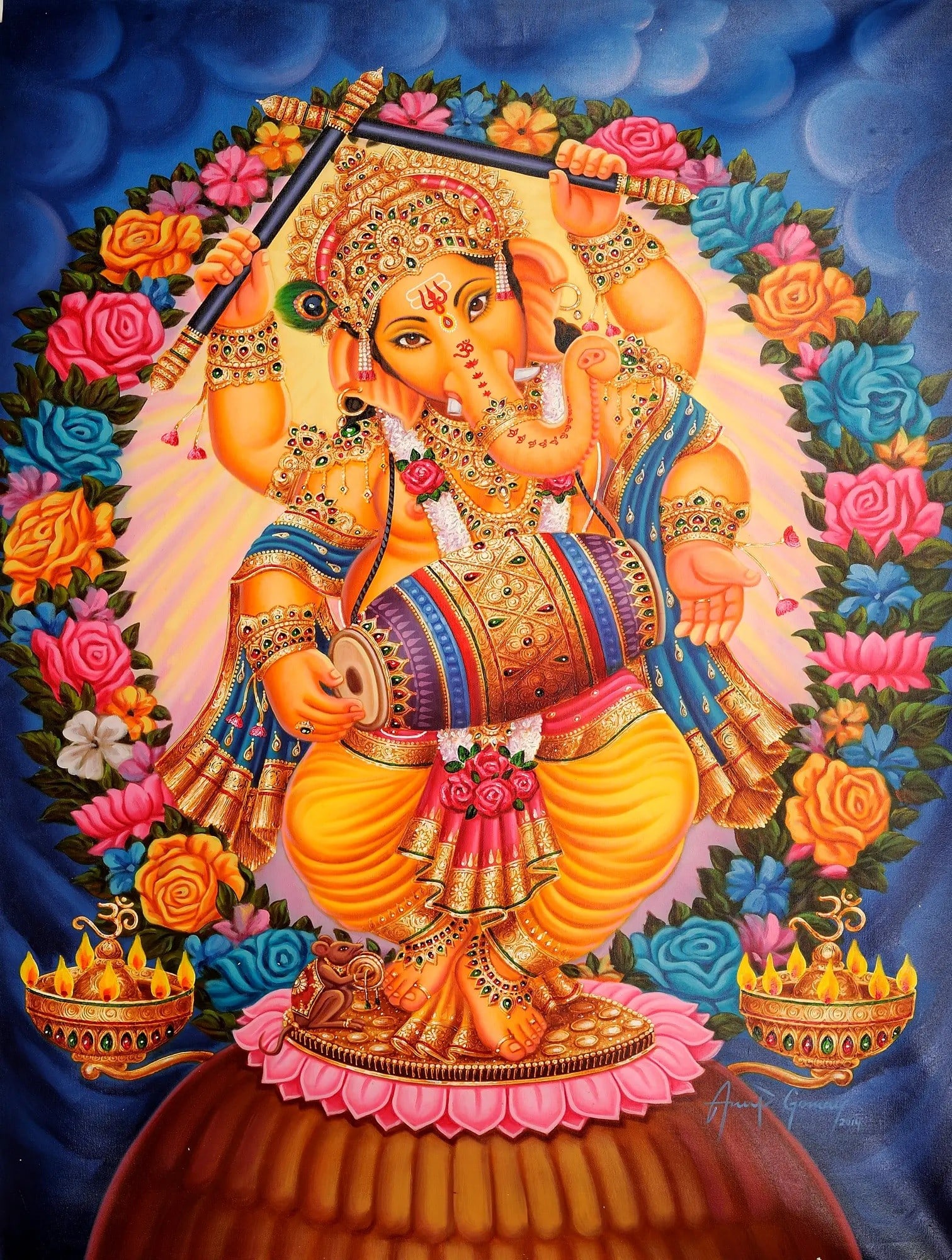 A Rich Offering of Love: Title: A Rich Offering of Love Description: Music Painting Reserve: $2,064.60 Shipping: Domestic: Shipping rates are determined by destination to anywhere within the contiguous U.S. International: For
