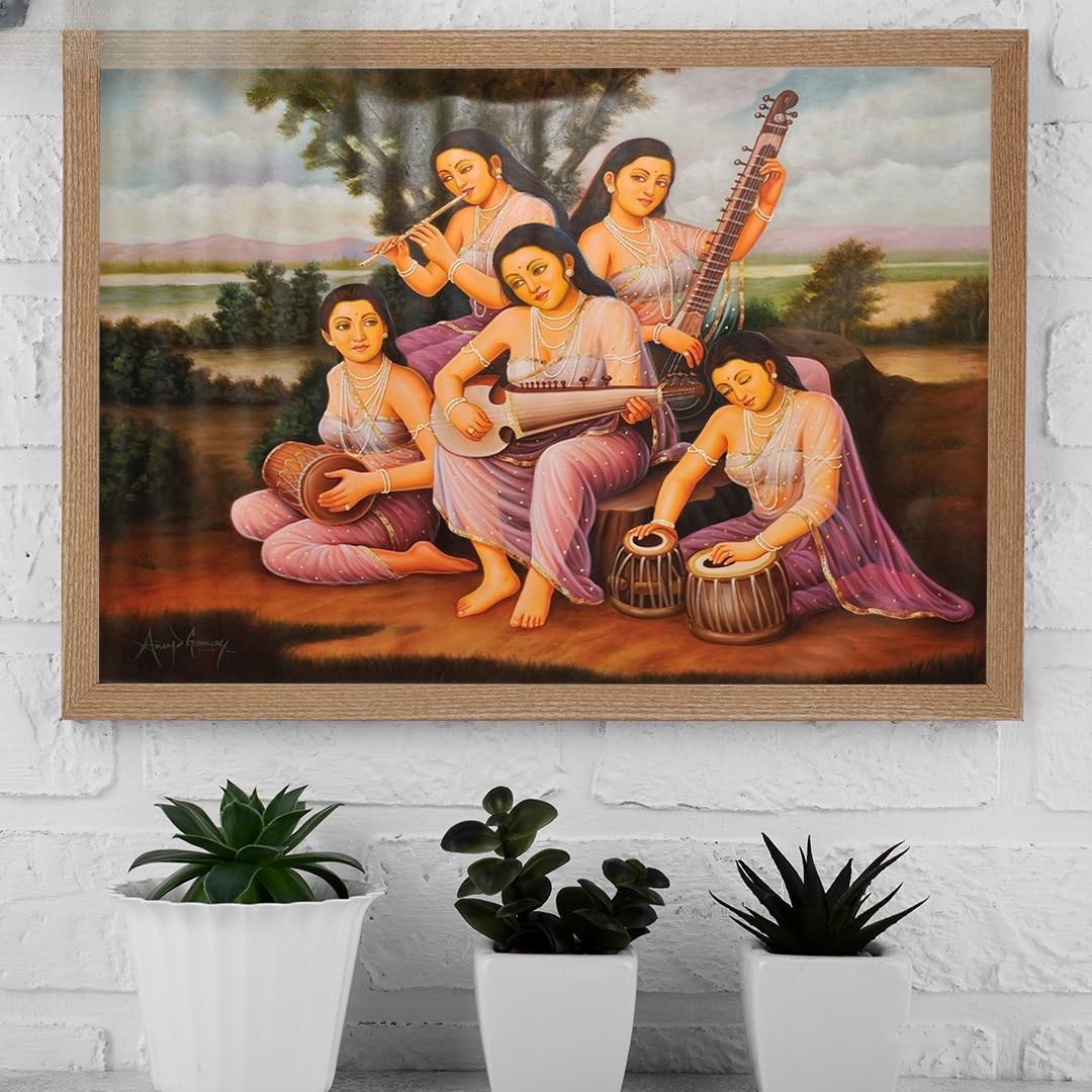 Five Sisters Making Music By The Riverbank - 2