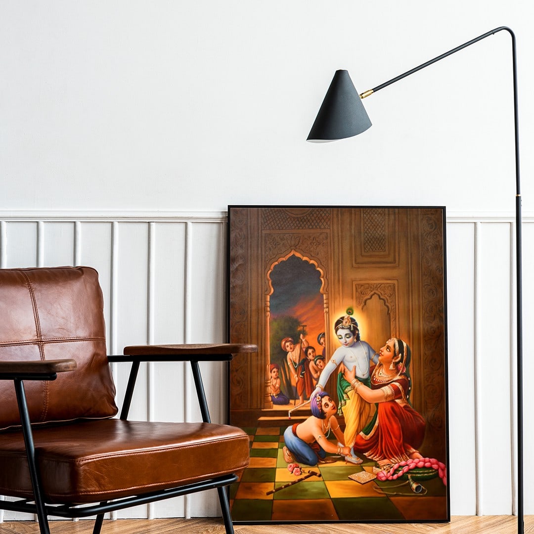 Shringara of Baby Krishna | Oil Painting on Canvas - 2