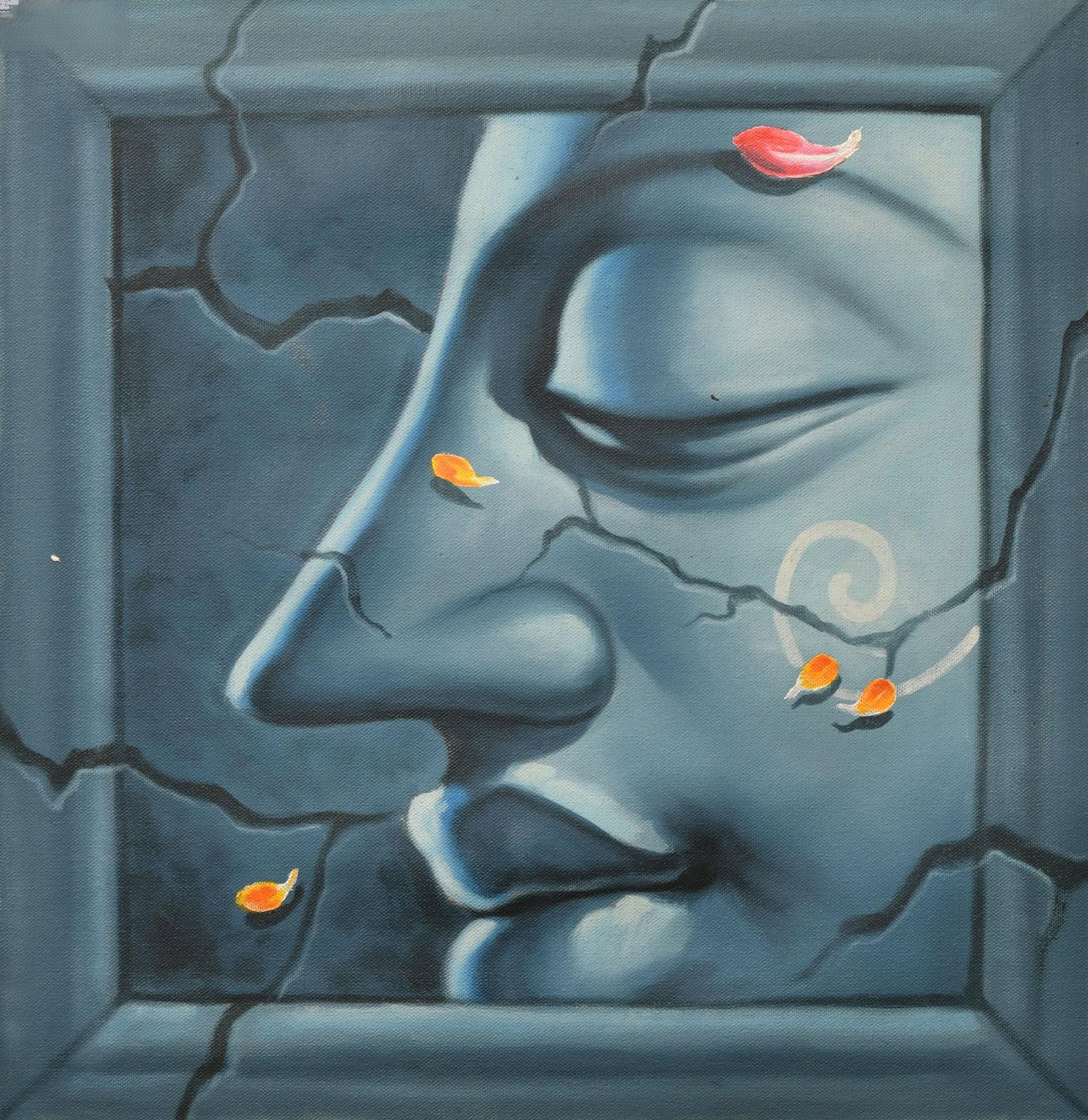 Lord Buddha Face Series (Three) | Unframed Buddhist Painting: Title: Lord Buddha Face Series (Three) | Unframed Buddhist Painting Description: Oil Paintings Reserve: $139.50 Shipping: Domestic: Shipping rates are determined by destination to anywhere within the 