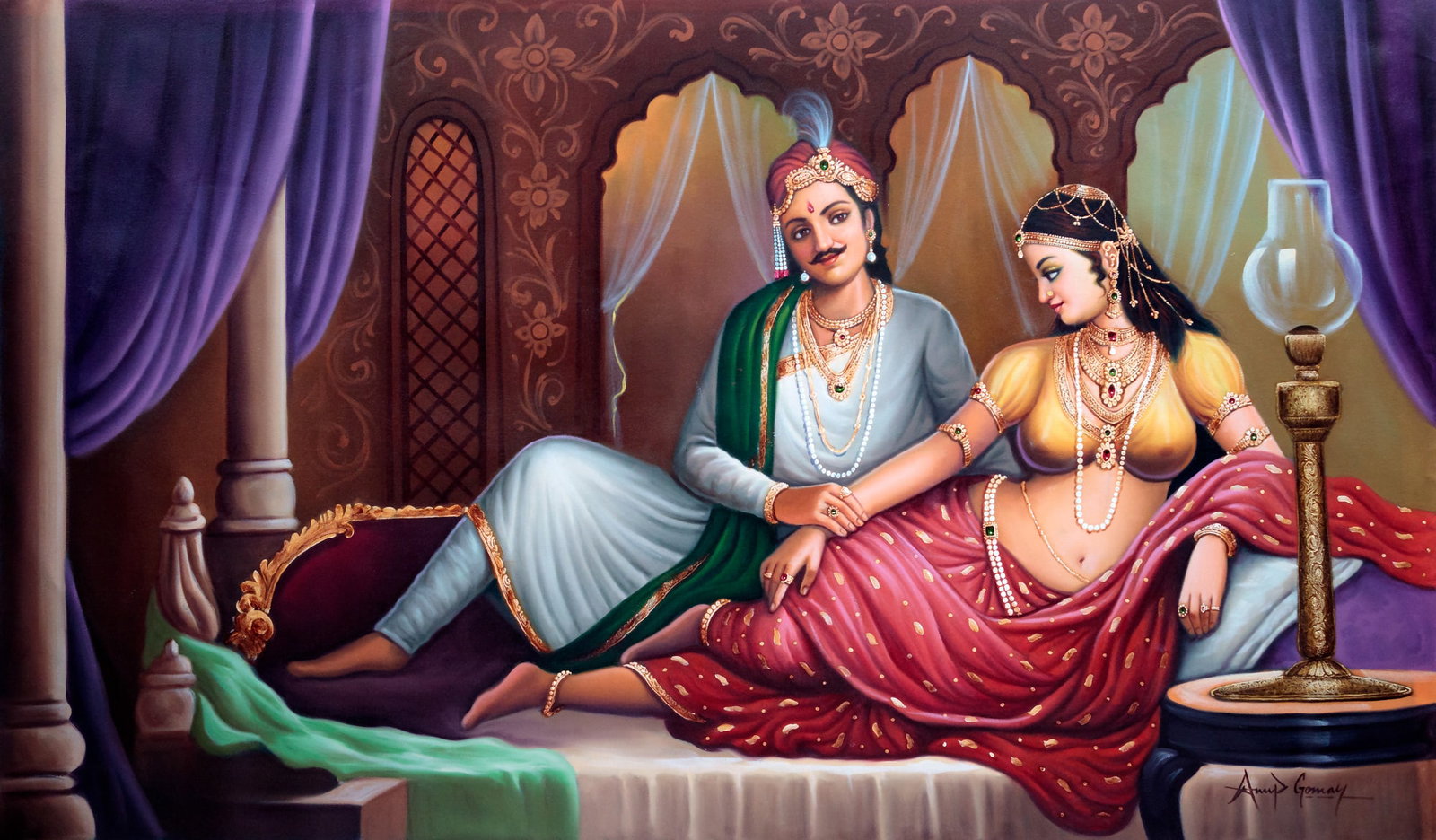Royal Seduction Oil Painting on Canvas: Title: Royal Seduction Oil Painting on Canvas Description: Oil Paintings Reserve: $702.90 Shipping: Domestic: Shipping rates are determined by destination to anywhere within the contiguous U.S. Intern