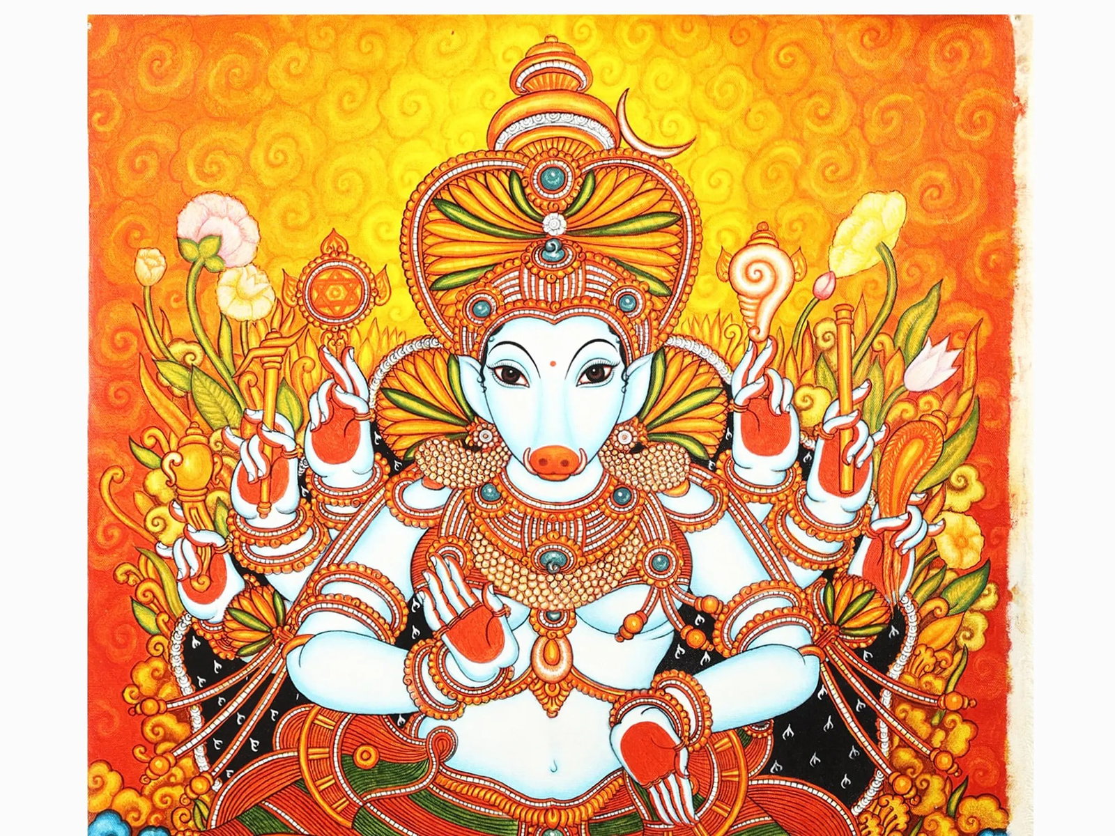 Shweta Varahi (Satvik Roopa of Matrika Varahi) | Kerala Mural - 2