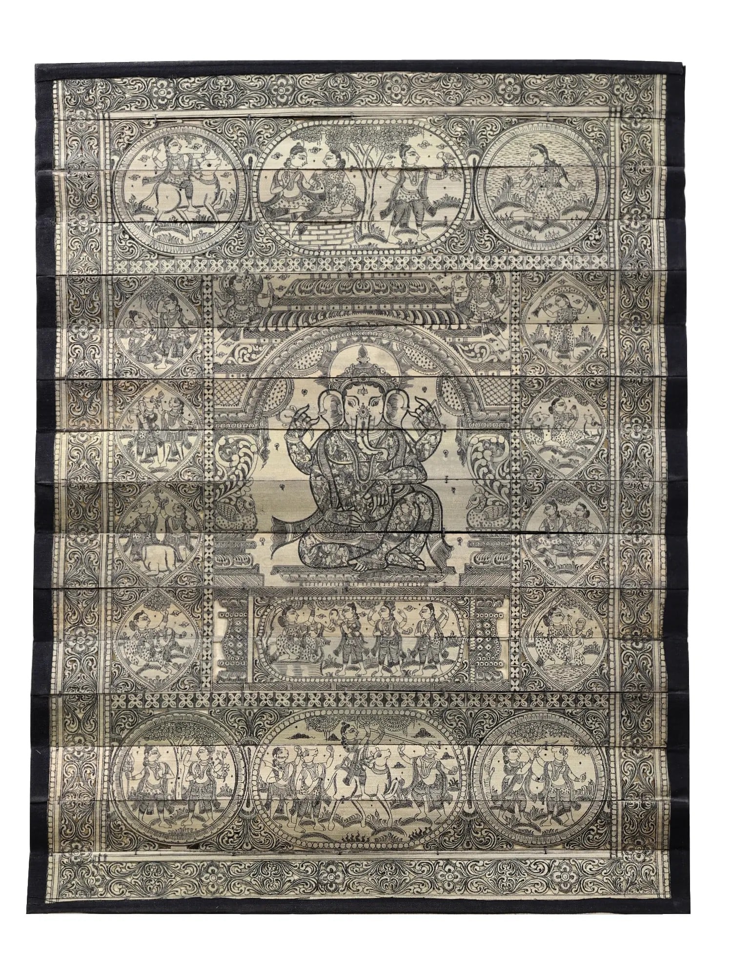 Birth of Ganesha Story: Title: Birth of Ganesha Story Description: Folk Paintings Reserve: $102.60 Shipping: Domestic: Shipping rates are determined by destination to anywhere within the contiguous U.S. International: