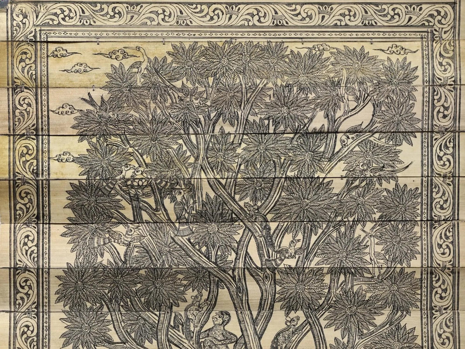 Tree Painting with Animal and Birds - 2
