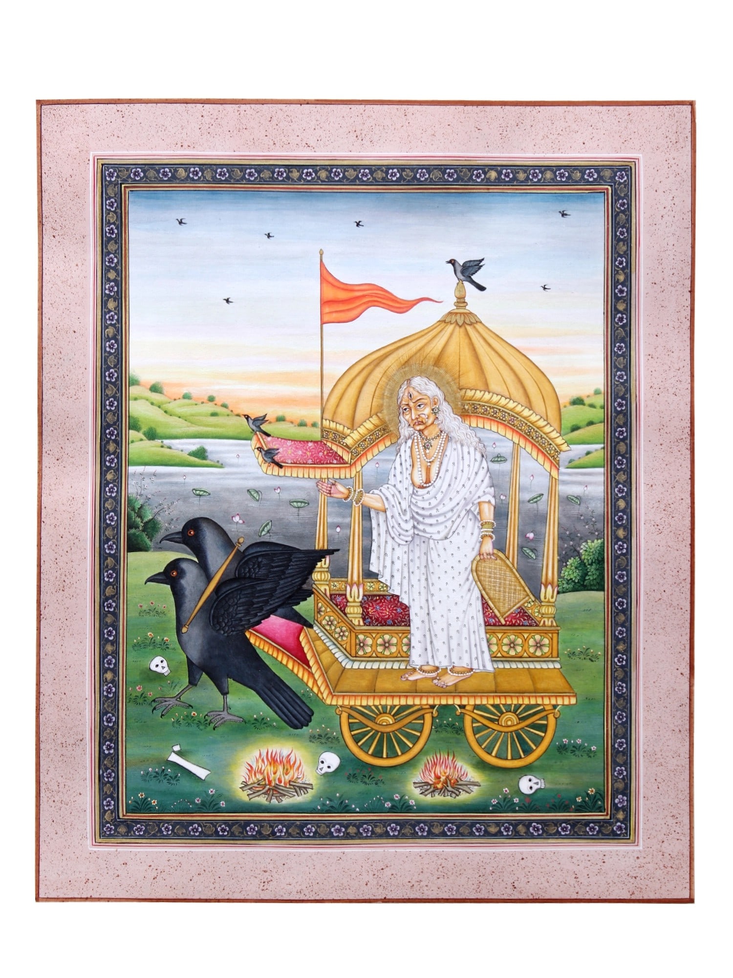 Mahavidya Dhumavati: Title: Mahavidya Dhumavati Description: Hindu Gods & Goddesses Painting Reserve: $939.60 Shipping: Domestic: Shipping rates are determined by destination to anywhere within the contiguous U.S. Interna