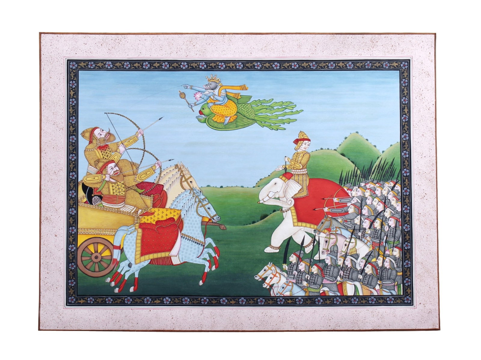 Lord Varaha Avatara of Vishnu: Title: Lord Varaha Avatara of Vishnu Description: Hindu Gods & Goddesses Painting Reserve: $939.60 Shipping: Domestic: Shipping rates are determined by destination to anywhere within the contiguous U.
