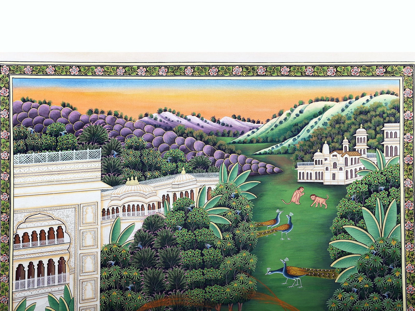 Lord Krishna Playing Holi with Radha and Gopis | Pichwai Art - 2